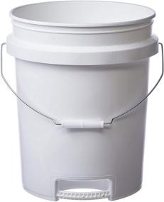 img 4 attached to High-Quality White HDPE Bucket with Bottom Grip Handle - Hudson Exchange 5 Gallon