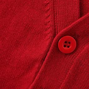 img 1 attached to 🔴 Dark Red Maylofuer Cardigan Sweater with Button Details