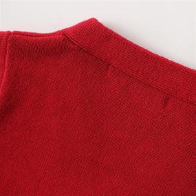 img 2 attached to 🔴 Dark Red Maylofuer Cardigan Sweater with Button Details