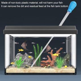 img 3 attached to 🐠 Fish Tank Gravel Cleaner Waste Remover Changer with Pipette Dropper - Aquarium Feeder Water Transfer Tool