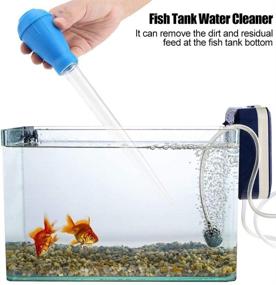 img 2 attached to 🐠 Fish Tank Gravel Cleaner Waste Remover Changer with Pipette Dropper - Aquarium Feeder Water Transfer Tool