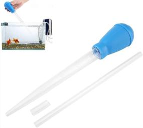 img 4 attached to 🐠 Fish Tank Gravel Cleaner Waste Remover Changer with Pipette Dropper - Aquarium Feeder Water Transfer Tool