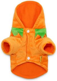 img 2 attached to 🎃 DroolingDog Pet Dog Pumpkin Costume: Adorable Halloween Clothes for Small Dogs