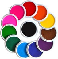 🎨 washable large ink pads for kids crafts projects rubber stamps - 12 colors by myboree logo