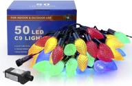 🎄 hopolon c9 led christmas string lights – 33ft outdoor fairy lights for festive decorations – multicolor 8 modes with safe adaptor logo