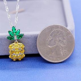 img 2 attached to Uloveido Earrings Necklace Pineapple PT001