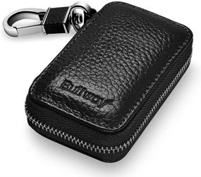 img 4 attached to Buffway Genuine Leather Keychain Keyring