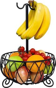 img 4 attached to 🍌 Organize Your Kitchen: Large Basket Banana Hanger Holder