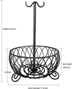 img 1 attached to 🍌 Organize Your Kitchen: Large Basket Banana Hanger Holder