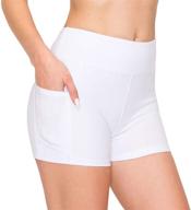 🚴 always women's bike shorts with pockets - high waist compression for running, workout, yoga & more! logo