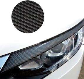img 4 attached to 🚗 Enhance Your Honda Civic's Style with KeeForthewin 3D Gloss Black Real Carbon Fiber Eyebrow Eyelid Covers – Perfect for 2016-up Sedan, Hatchback, Coupe (Civic 2016-up)