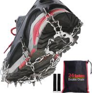 enhance stability in snow and ice with keepblance upgraded 24-spike ice grips crampons traction cleats logo