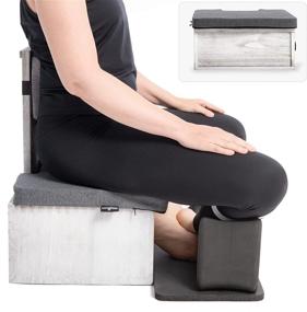 img 4 attached to 🧘 Ungloo Box: The Ultimate Portable and Lightweight Meditation Floor Chair for Back, Hips, Knees, and Ankles Support