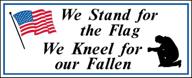 stand flag kneel fallen value logo