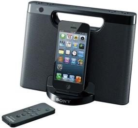 img 1 attached to Highly Portable Sony RDP-M7IPN Lightning 🎵 iPhone/iPod Speaker Dock in Sleek Black Design