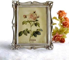 img 3 attached to 🖼️ CISOO Vintage Picture Frame 8x10: Elegant Antique Photo Frame for Table Top Display & Wall Hanging - Stunning Silver Home Decor, Photo Gallery Art