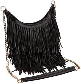 img 3 attached to Lanpet Fringe Tassel Leisure Shoulder Women's Handbags & Wallets