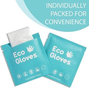 img 1 attached to 🌿 Eco Gloves: Compostable and Plant-Based Individually Wrapped Gloves for On-the-Go Protection, Cleaning, Food Handling, Pet Care | One Size Fits Most | Clear