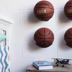 img 2 attached to 🏀 Wallniture Sporta Ball Storage Rack Wall Mounted Set of 4: Optimal Organization for Soccer, Volleyball, and Basketball Balls