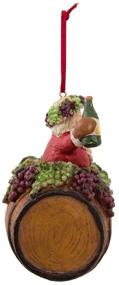 img 1 attached to Kurt Adler 4-Inch Santa on Wine Barrel Polyresin Ornament