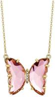 meeshine butterfly necklace colored pendant logo