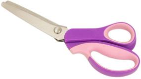 img 3 attached to 🔪 Purple NEJLSD Pinking Shears 5mm - Professional Zig Zag Fabric Craft Scissors for Sewing, 9.3 Inch Stainless Steel Scalloped Dressmaking Shears - Enhanced SEO