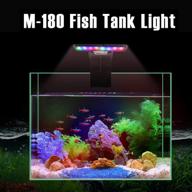 🐠 senzeal m-180 aquarium led light for 12 inch fish tank - us 5w 16 led planted clip-on light, 550lm white lighting logo
