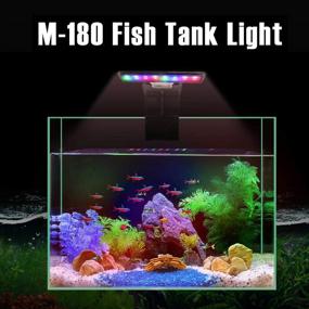 img 4 attached to 🐠 Senzeal M-180 Aquarium LED Light for 12 Inch Fish Tank - US 5W 16 LED Planted Clip-on Light, 550LM White Lighting