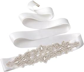 img 3 attached to ZHENM Womens Wedding Ribbon Rhinestone