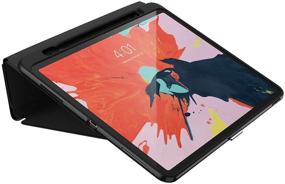 img 1 attached to 📱 12.9 inch iPad Pro Speck Presidio Folio Case: Black Protective Tablet Cover with Drop Protection