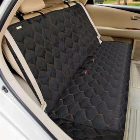 img 4 attached to 🐾 Ultimate Protection: Waterproof Pet Car Seat Cover for Dogs - Universal Size for Cars, Trucks, and SUVs (Black, 56"W x 49"L)