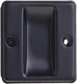 img 3 attached to idh by St. Simons 25410-019: Elegant Matte Black Solid Brass Pocket Passage Door Pull - Premium Quality