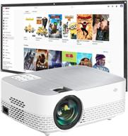 high-brightness outdoor movie projector 6500 lumens with screen, yefound home theater projector, full hd 1080p compatibility for hdmi/usb/tv stick/ps4/pc logo