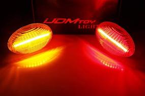 img 2 attached to 🚛 iJDMTOY Clear Lens Amber/Red Full LED Trunk Bed Marker Lights Set for 1999-2010 Ford F350 F450 Super Duty Truck Double Wheel Side Fenders - 48 LED