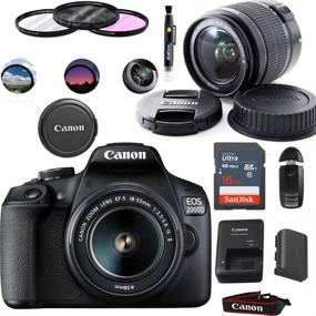 img 1 attached to 📷 Canon EOS Rebel T7 (2000D) DSLR Camera with 18-55mm Lens Kit (Black) - Essential Accessories Package