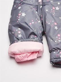 img 1 attached to ❄️ LONDON FOG Girls' Snowsuit Set with Snowbib and Puffer Jacket