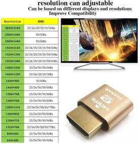 img 1 attached to 🔌 6-Pack 4K HDMI Dummy Plug for Ethereum ETH ZEC BTC Mining - High-Resolution Virtual Monitor Emulator, Headless Display Adapter Supports up to 3840x2160@60Hz-1080@120Hz Graphics Acceleration