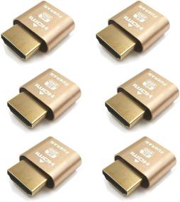 img 4 attached to 🔌 6-портовый набор из 4K HDMI-атомных заглушек для майнинга Ethereum ETH ZEC BTC - эмулятор виртуального монитора с высоким разрешением, адаптер без головки, поддерживающий до 3840x2160@60Hz-1080@120Hz графическое ускорение.