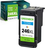 affordable greenbox remanufactured cl-246xl ink cartridge for canon pixma printer (1 tri-color) logo
