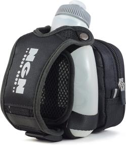 img 1 attached to 🏃 NGN Sport Handheld Running Water Bottle: Hydration Pack with Zippered Pocket - 10 oz