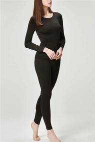 img 1 attached to Durable and Stylish DEVOPS Women's Thermal Underwear Long Johns Set for Optimal Comfort