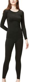 img 4 attached to Durable and Stylish DEVOPS Women's Thermal Underwear Long Johns Set for Optimal Comfort