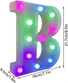 img 3 attached to 🔤 Colorful LED Alphabet Marquee Letter Lights with Remote Control – Light Up Neon Sign, Battery Operated Night Lights for Wedding, Bar, DIY Decoration