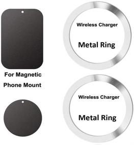 img 4 attached to 🔌 Enhanced Wireless Charger with Magnet Attracting Ring & Magnetic Phone Mount Holder