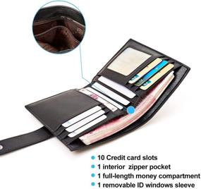 img 1 attached to LAORENTOU Leather Wallets Bifold Zipper Women's Handbags & Wallets in Wallets