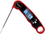 cilavi digital meat thermometer for cooking, bbq, baking, and more - instant read kitchen thermometer with backlight, magnet, ideal for candy, oil deep fry, smoker, roast, milk, yogurt, and more - red logo