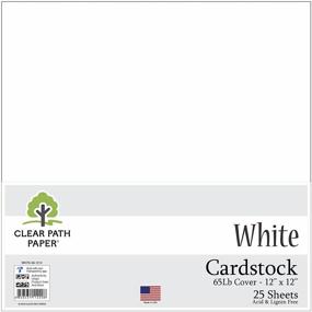 img 1 attached to 📄 Premium White Cardstock - 12x12 inch - 65Lb Cover - 25 Sheets by Clear Path Paper: High-Quality, Heavyweight and Smooth Finish