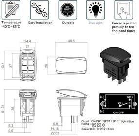 img 3 attached to 🔦 Световая панель LED и задние фонари с 5-контактными рокер-переключателями | Универсальные 12V/24V ATV Polaris Turbo Can Am задние фонари | UTV LED с янтарной подсветкой, совместимые