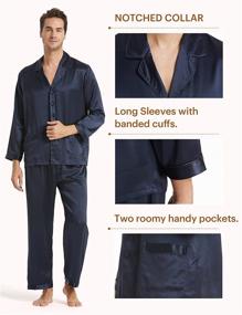 img 2 attached to Luxuriously Comfortable 👔 LilySilk Men's Lightweight Mulberry Pajamas