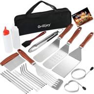 🔥 grilljoy 22pc griddle accessories kit - exclusive spatulas set - professional grade flat top grill kit - ideal for griddle accessories - perfect teppanyaki gift for men & women logo